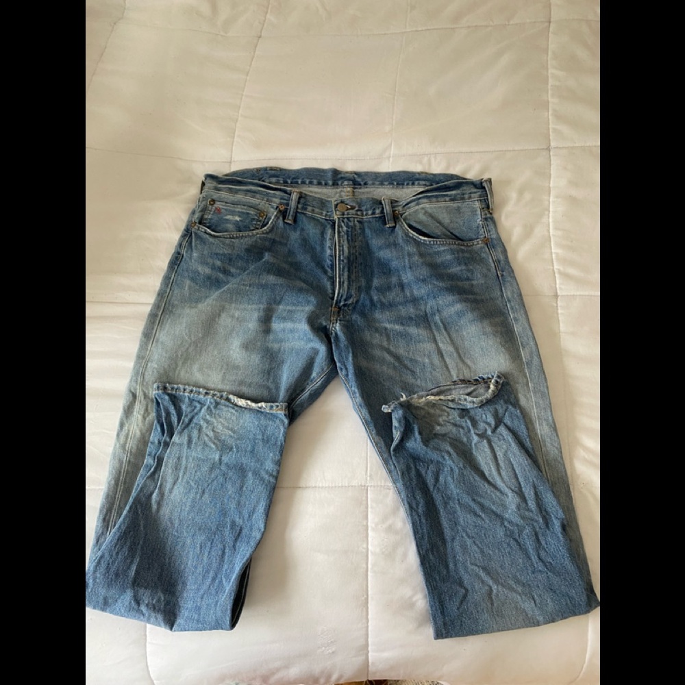 Vintage Polo Ralph Lauren Men’s Classic 867 Blue Jeans Size 38/30 Slim Fit